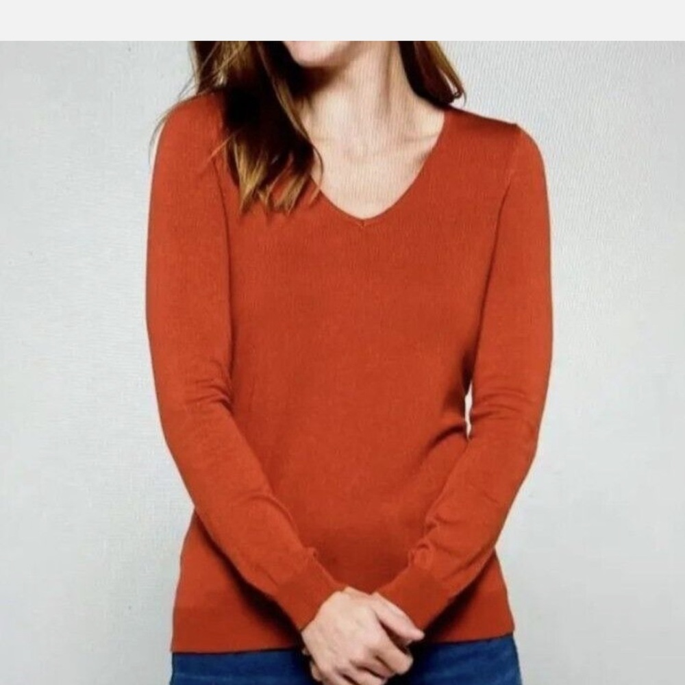 Love Ellie Rust Orange Lace-Up Back Sweater | Size Small l Poshmark